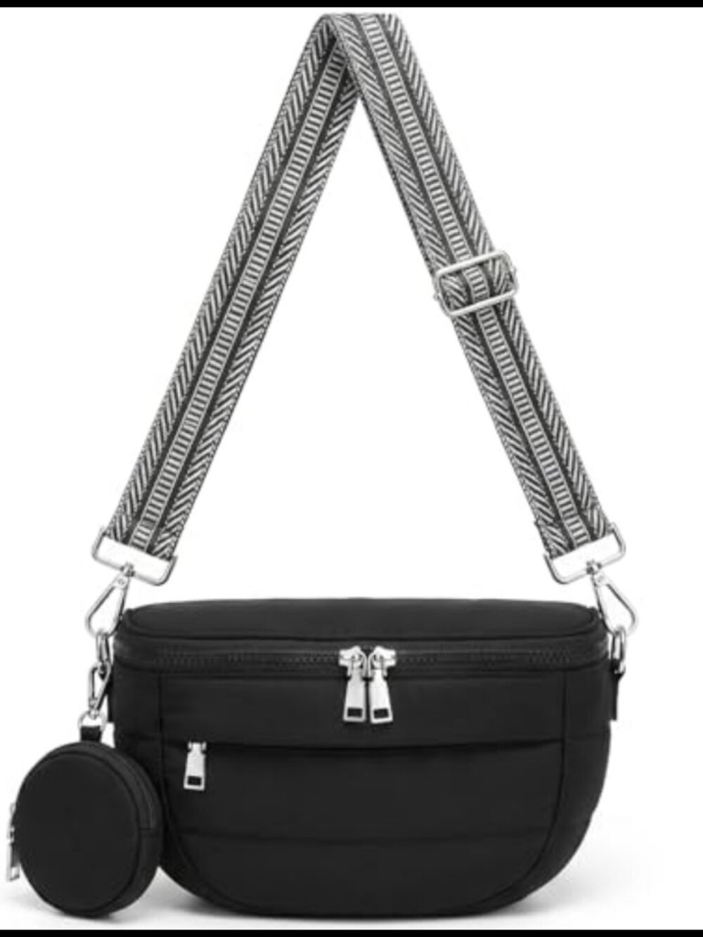 Fiiuos Lightweight Nylon RFID Crossbody Sling Bag Women Travel